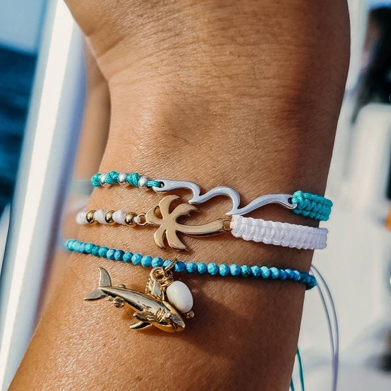 Summer Bracelets Adjustable Beach Bracelets Gift for Beach Wave