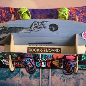 Supporto da parete per snowboard / porta snowboard / supporto per snowboard / supporto per wakeboard / deposito per snowboard