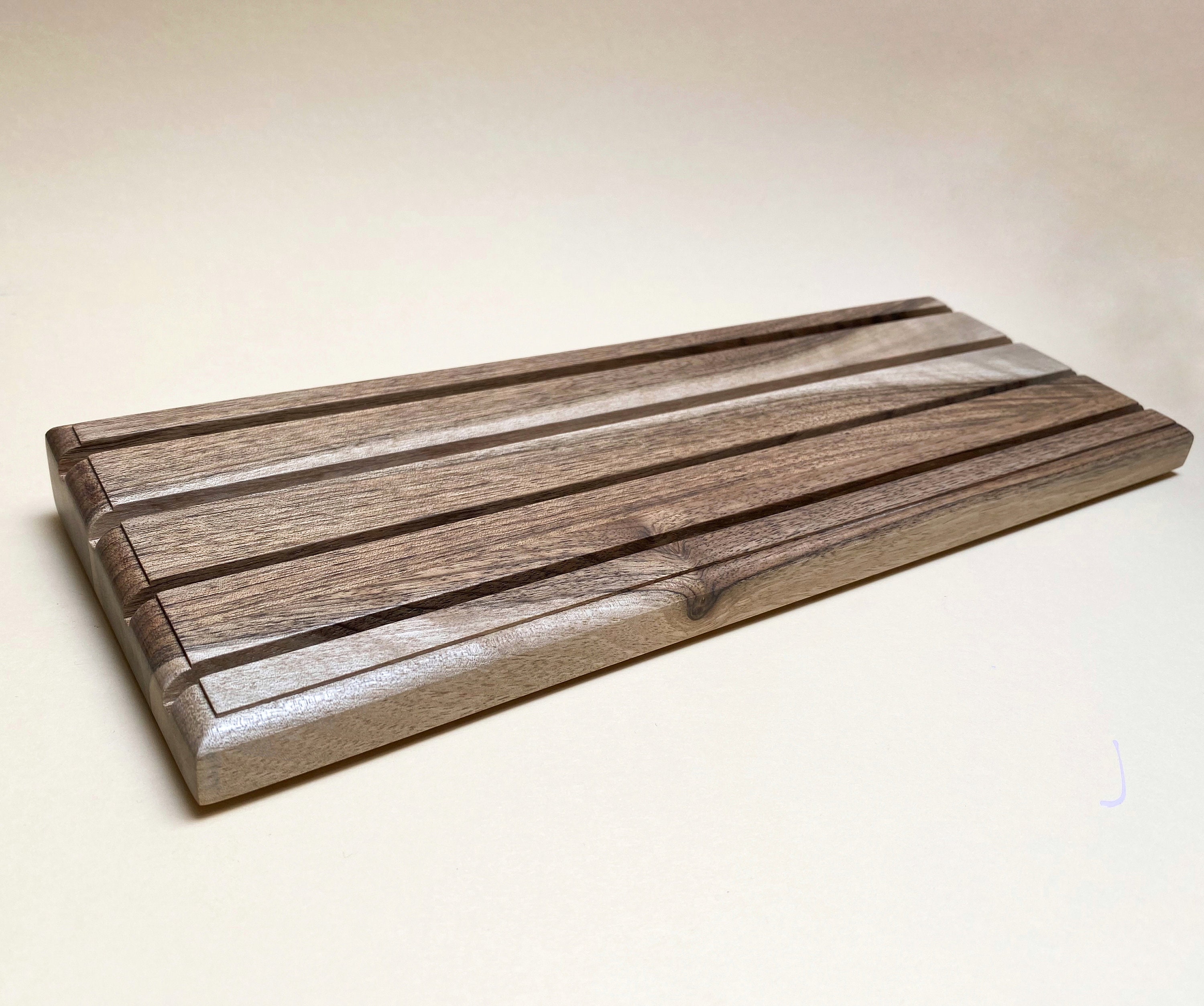 Challenge Coin Display Stand 4 Row | wooden coin rack | walnut coin stand
