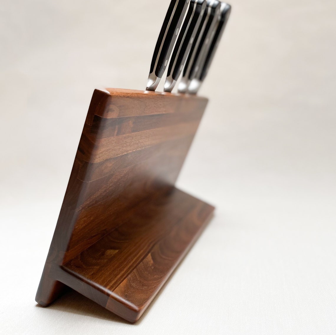 knife holder Holder for knives Wooden Etsy
