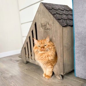 Cat House | Pet house | Wooden cat house | Cat climber | Soft cat bed