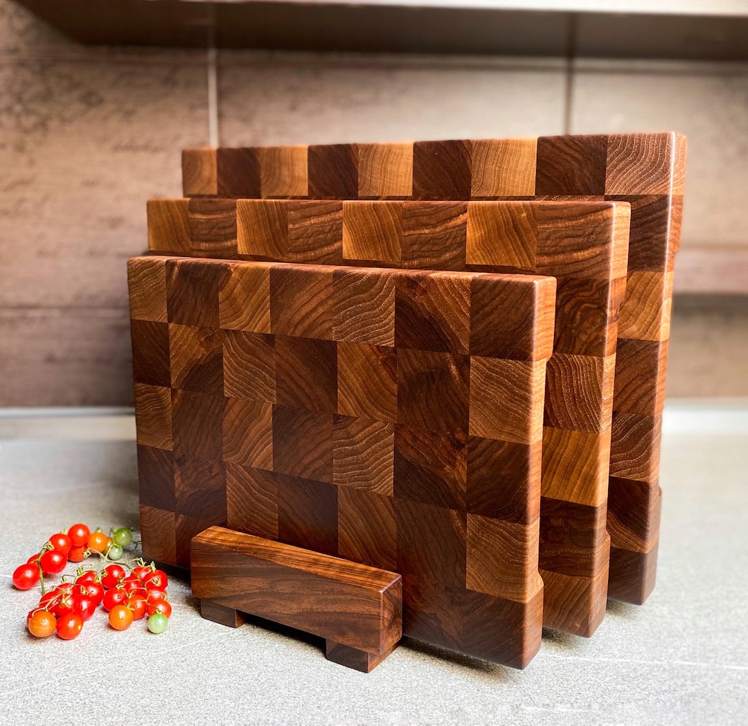 Oak end grain board set