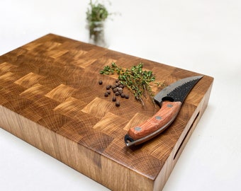 Cutting board | thick end board | Oak end cutting board | End Grain Board | Butcher Block Board | Oak end board | Oak Butcher Block Board
