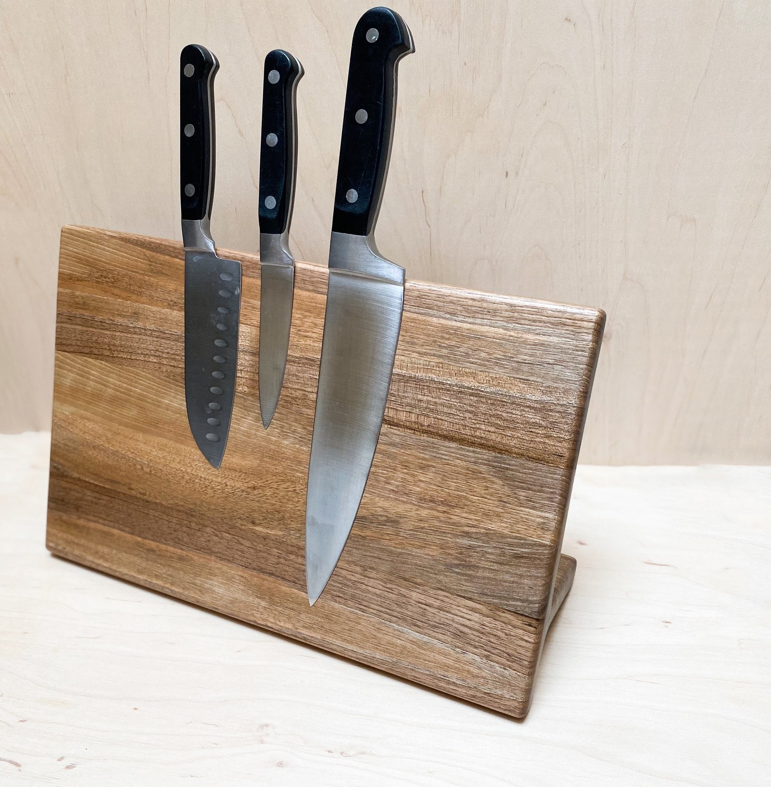 knife holder Holder for knives Wooden Etsy