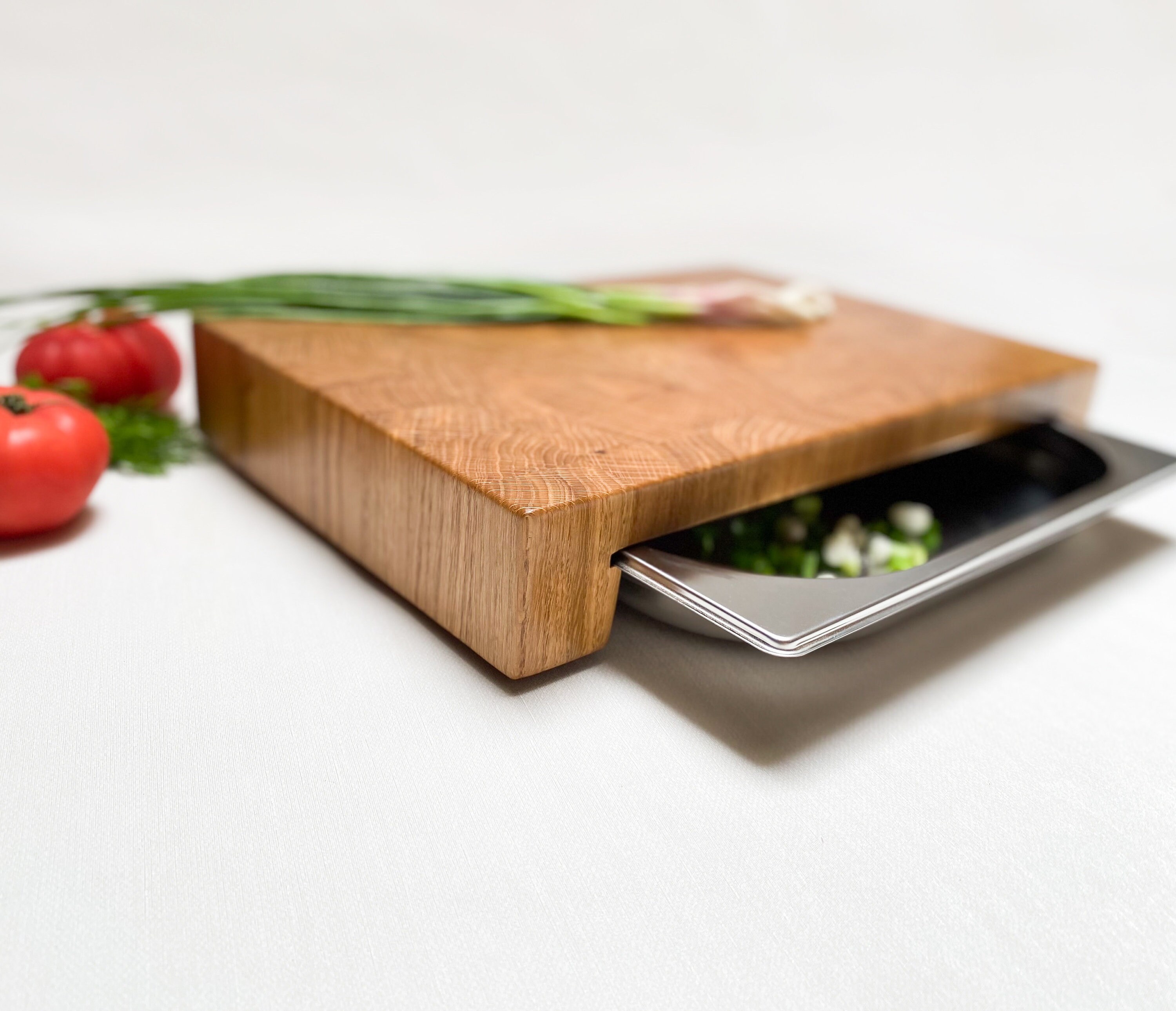 Board With Gastronorm Containers End Grain Board Butcher Block Board End Cutting  Board With Reservoir End Board With Container 