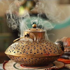 Wall Hanging Tealight Candle Holder, Brass Iron Lantern, Indian Diwali Gift, Best Gift for Diwali, Diwali Decoration, Cone Incense Burner