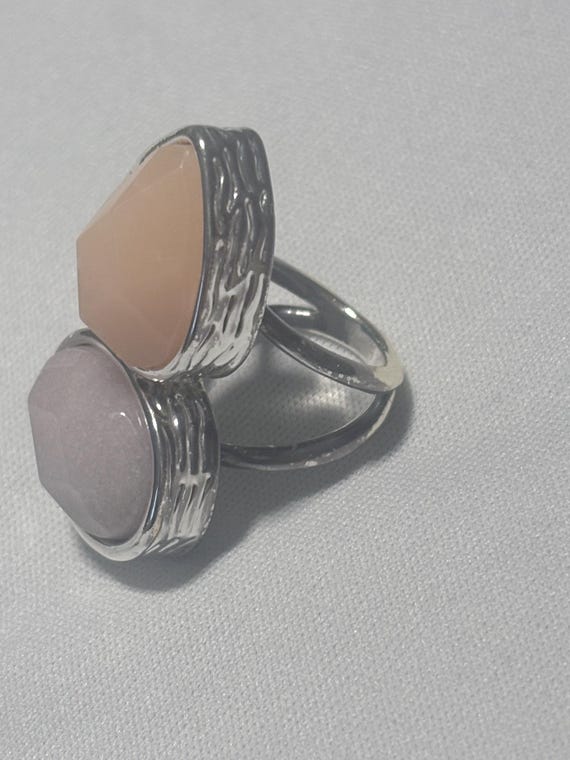 Double Moonstone Ring - image 2
