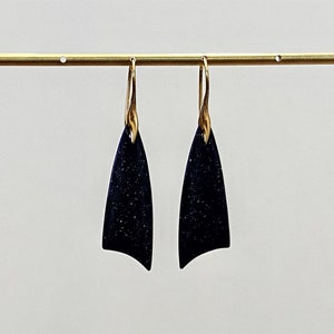 Sparkling Blue Sand Sun Sitara Earrings ** Choose Your Earwires **