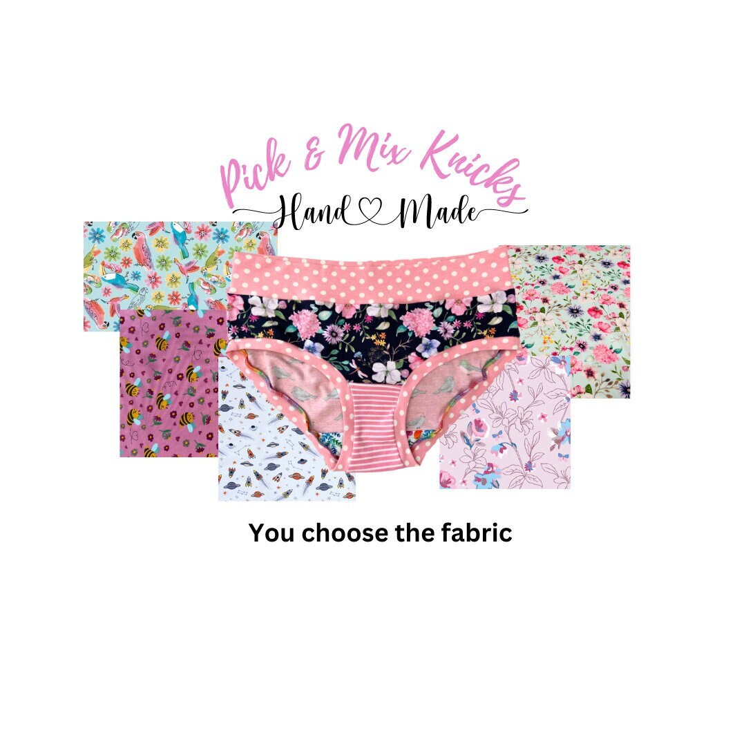 Floral Highrise Cotton Knickers No Elastic Underwear Pretty Etsy