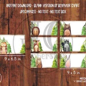 Printable Classroom Labels, Woodland Theme Classroom, Blank Classroom Labels, Woodland theme Signs, Instant Download