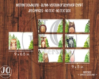 Woodland Classroom Labels: Blank Printable Signs (Digital Download)