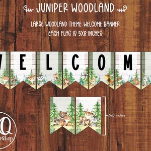 Woodland Welcome Banner: Forest Animal Classroom Decor (Digital Download)
