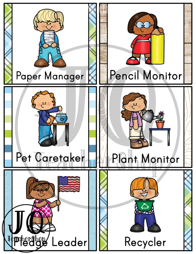 Printable Camp Theme Classroom Decor Classroom Jobs Forest - Etsy