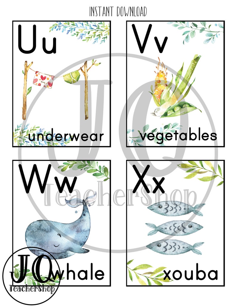 Printable Small Alphabet Wall Posters Classroom Decor | Etsy