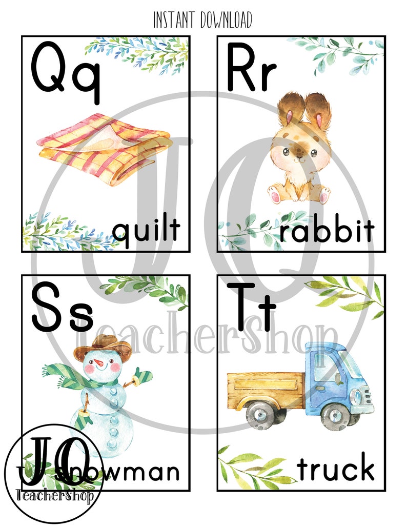Printable Small Alphabet Wall Posters Classroom Decor | Etsy