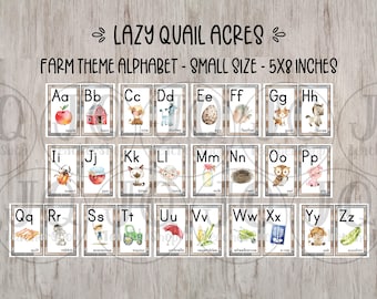 Farm Alphabet Posters, Classroom Decor (Digital Download)