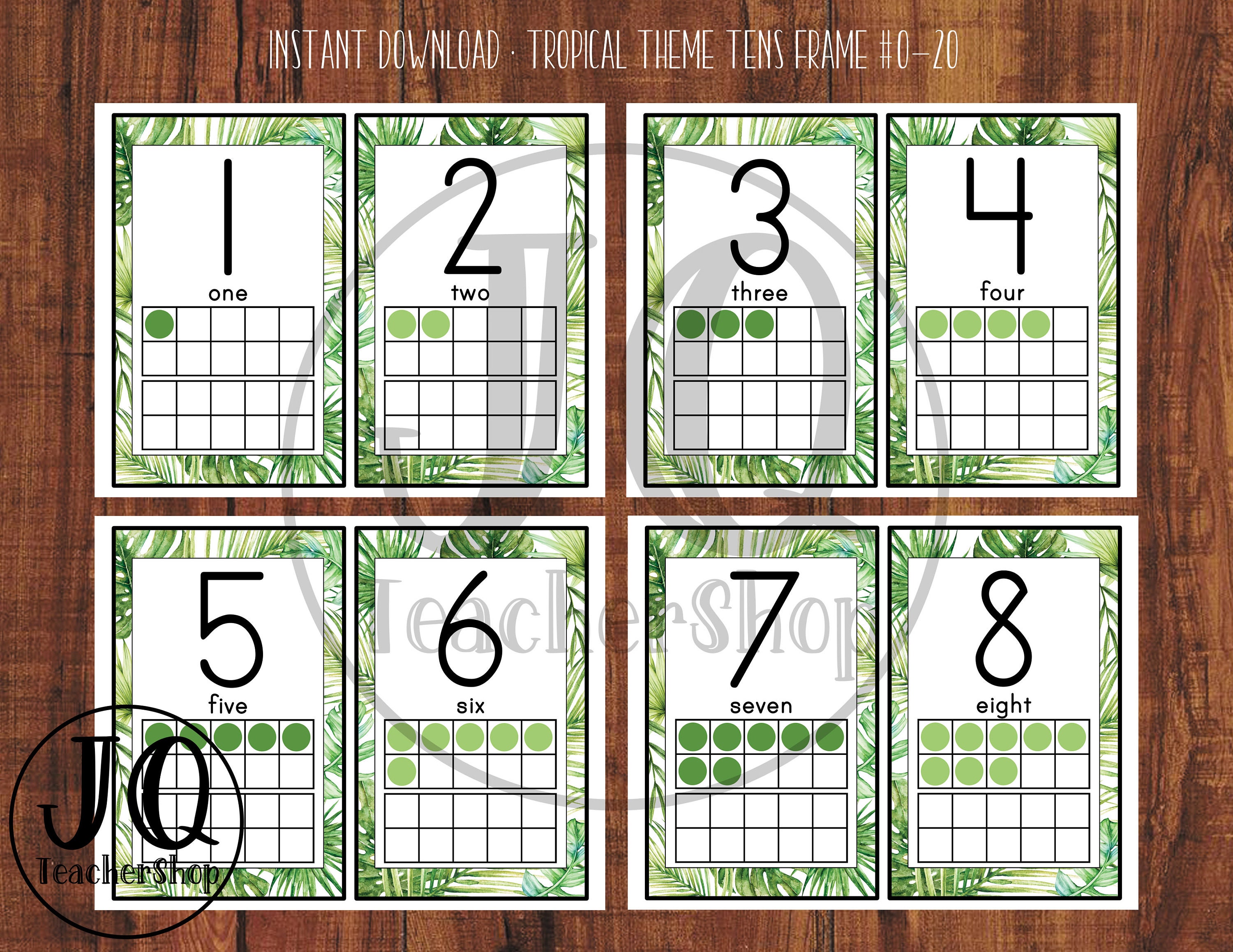 Printable Ten Frames Number Wall Posters Classroom Decor - Etsy