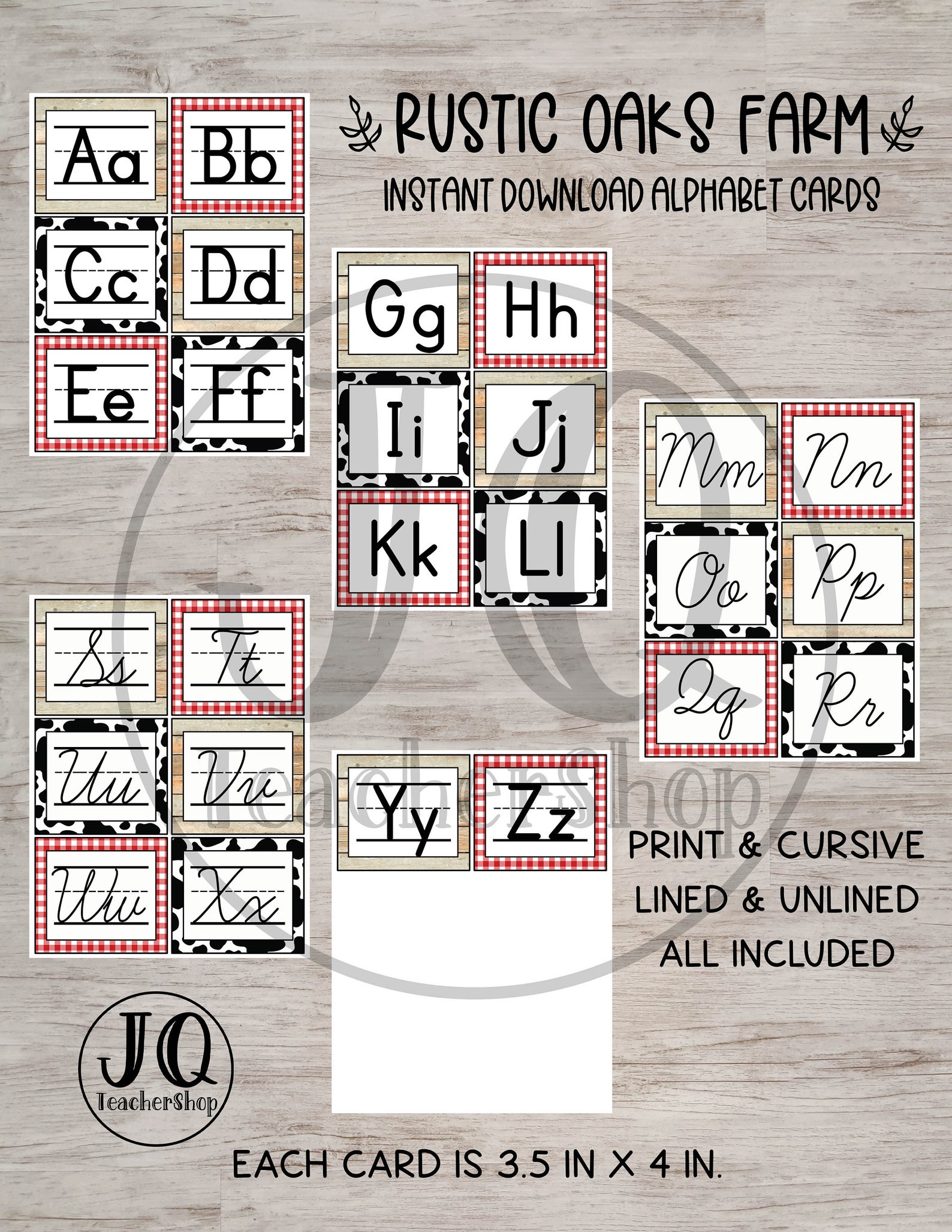 Printable Alphabet Wall Classroom Decor Farm Theme - Etsy
