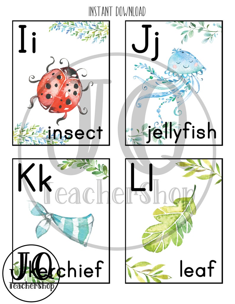 Printable Small Alphabet Wall Posters Classroom Decor | Etsy
