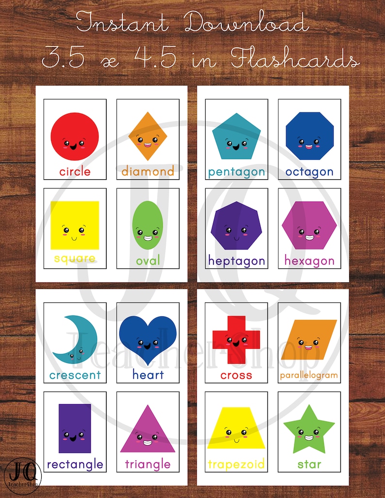 Printable shapes and colors flashcards - insuranceaca