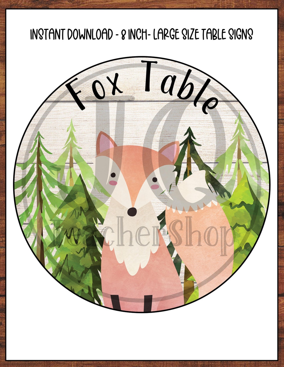 Printable Classroom Table Signs Group Table Signs Woodland Etsy