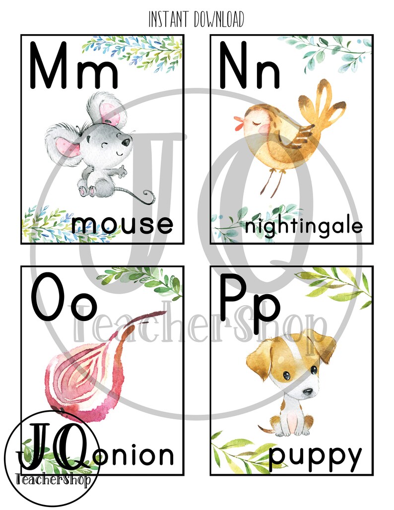 Printable Small Alphabet Wall Posters Classroom Decor | Etsy