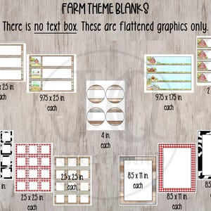 Printable Farm Theme Blank Labels: DIY Graphics (Digital Download)