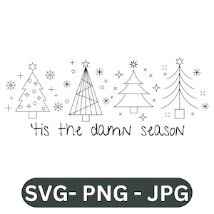 Tekst piosenki Taylor Swift SVG - Tis The Damn Season Evermore Holiday Projekt SVG dla Cricut, Silhouette, sublimacji i sitodruku