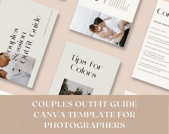 Customizable Couples Outfit Template for Photographers || CANVA TEMPLATE