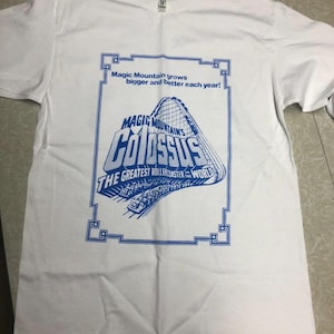 Colossus Rollercoaster T-Shirt | Six Flags Magic Mountain | 1970s Vintage Design | Screen Printed