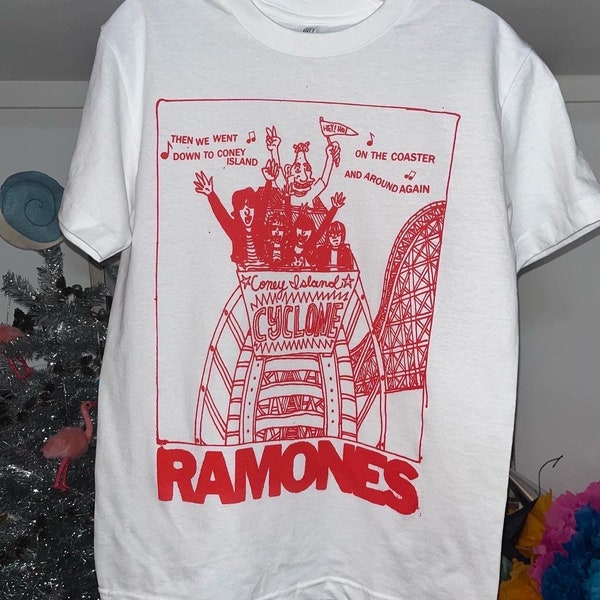 Ramones Coney Island Cyclone Shirt | Screen Printed By Hand