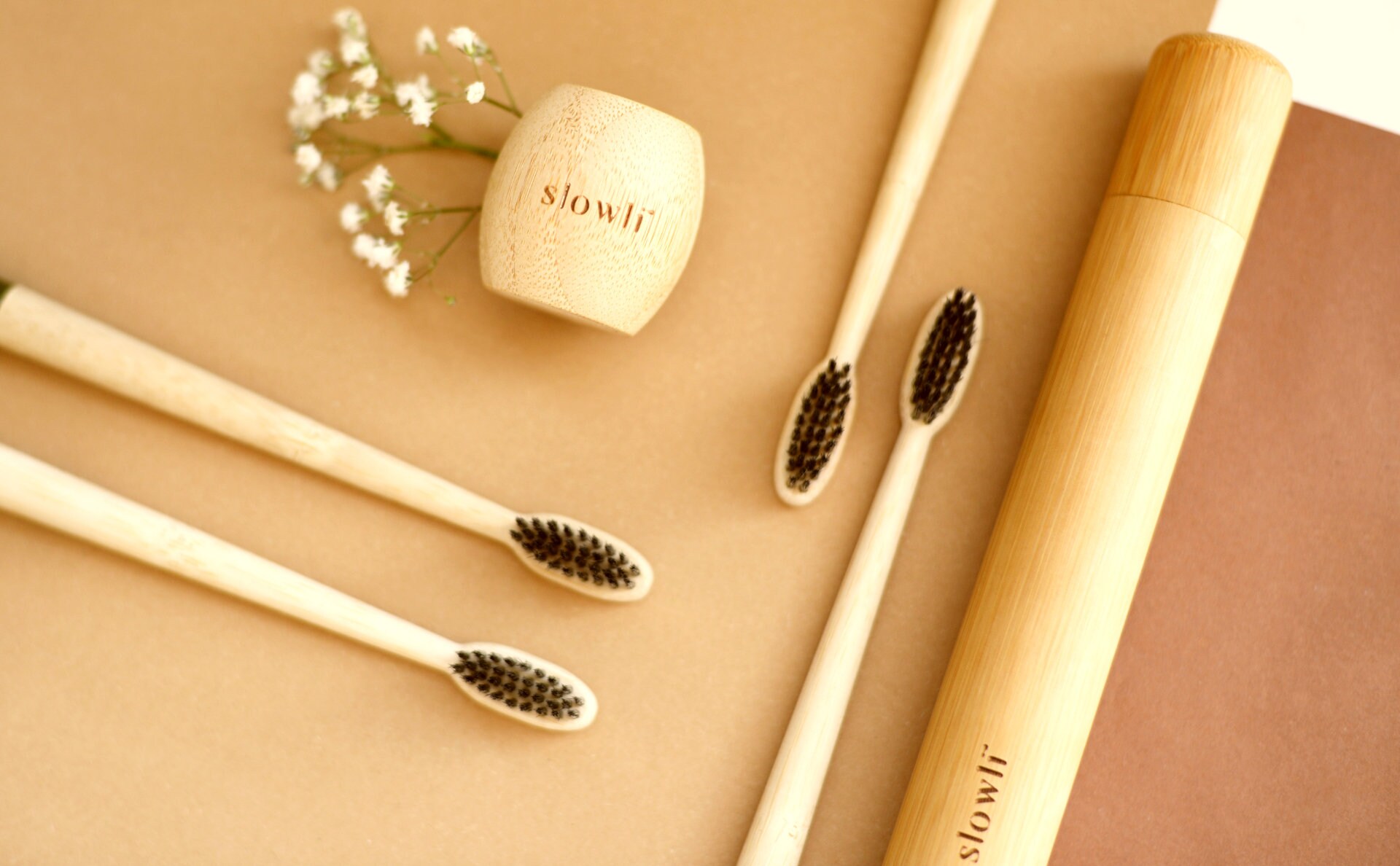 Bamboo Toothbrush HOLDER Natural Wood Stand Elegant Etsy