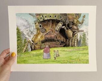 Custom Watercolor Painting of Your Favorite Anime Movie or Show