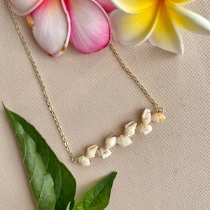 Niihau Momi Shell Necklace | Minimalist Niihau Shell Jewelry | Simple Hawaiian Jewelry | White Shells for Ocean Lover | Rare Hawaii Necklace