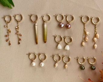 Interchangeable Earring Charms for Snap Hoops | 14K Gold Filled Findings