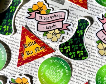 Hawaiian Sticker Pack | Native Plants & Aloha Designs