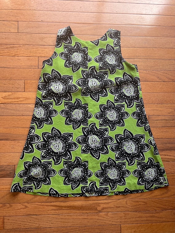 Green vintage homemade sundress miniskirt A line - image 2