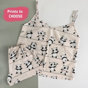 Pyjama met panda Korte pyjama set Cadeau voor vrouwen Meisje Tiener Sexy PJ Katoen nachtkleding Home kleding Katoen Pj set schattige Pjs voor vrouwen