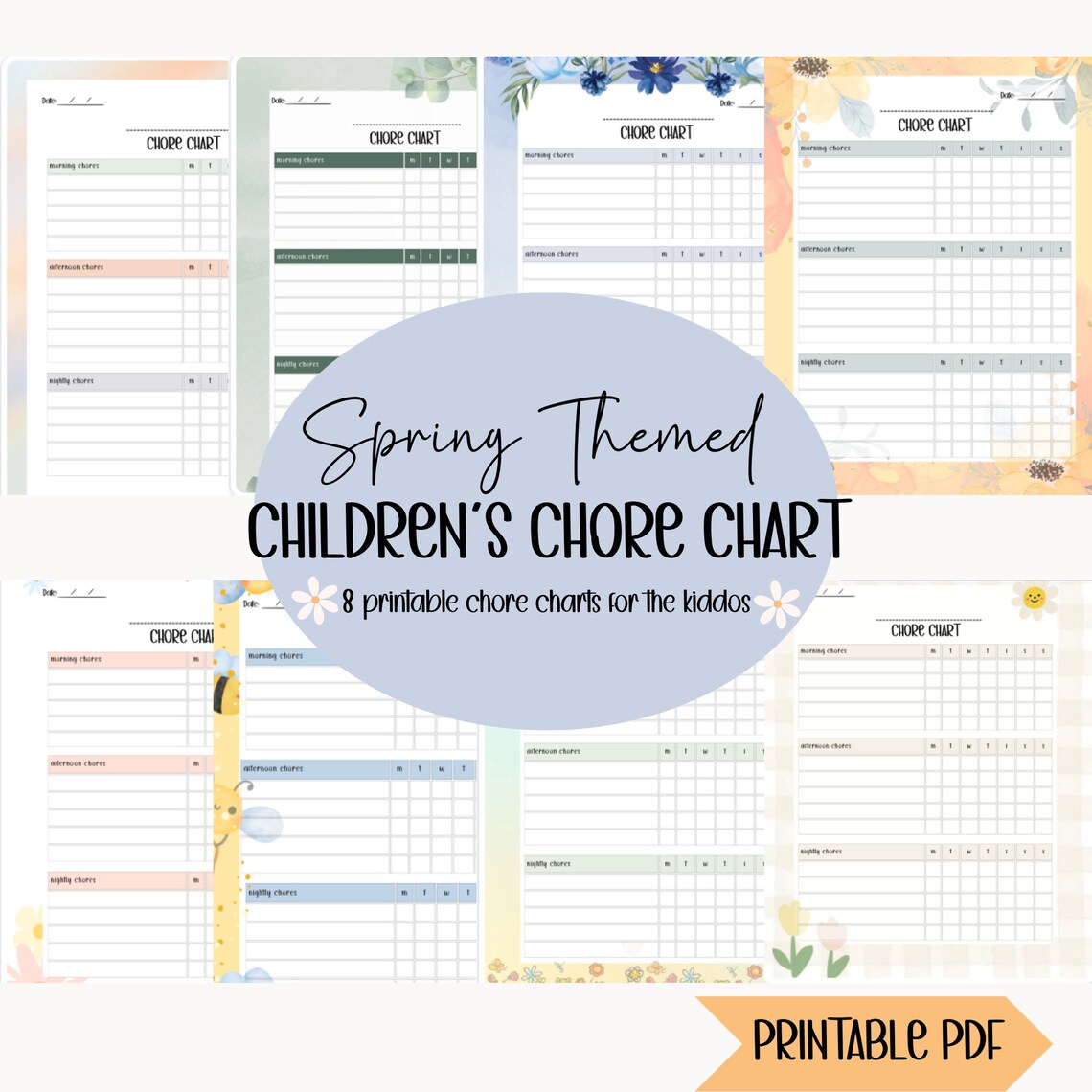 Kid's Chore Chart: Editable Printable - Etsy