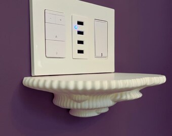 Tinder Fungus Wall Shelf | Organic Mushroom Floating Shelf | PLA Cottagecore Goblincore Decor