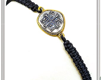 ICXC NIKA Charm Bracelet Jesus Christ Protection Christian talisman: Silver 18K Gold-Filled Byzantine Christogram