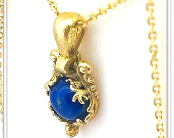 Lapis lazuli necklace, filigree sterling silver 18 karat gold-filled, natural 5mm African amethyst, peridot, pearl, garnet, lapis or topaz.