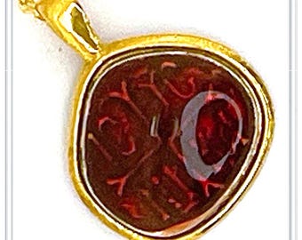 Jesus Christ Victorious Christogram talisman red enamel on gold filled sterling silver. Constantinato necklace icxc nika protection cross.