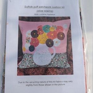 Suffolk Puff patchwork cushion kit (slow sewing)
