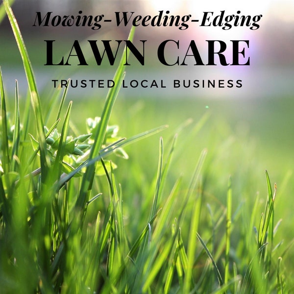 Lawn Care Tear Off Flyer, Mowing Tear Off Flyer, Weeding and Edging Tear Off Flyer, Editable PDF - Easy to Edit Contact Info Tear Tabs