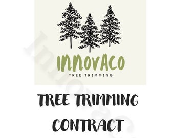 Tree Trimming Contract Template, Tree Removal Contract Agreement, Tree Service Contract, Arborist Contract, Tree Service Terms and Condition