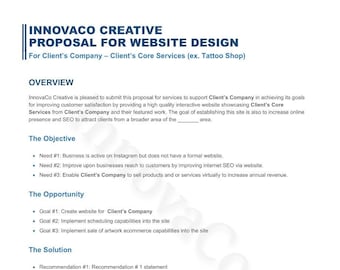 Website Design Proposal, Graphic Design Proposal, SEO Services Proposal, Website Consulting Proposal, Web Design, Ecommerce, Editable File