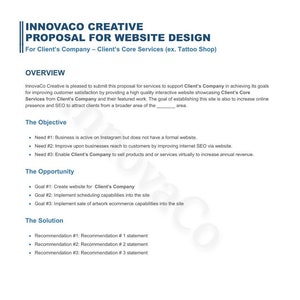 Proposta di Progettazione Sito Web, Proposta Grafica, Proposta Servizi SEO, Proposta consulenza Sito Web, Web Design, Ecommerce, File Modificabile