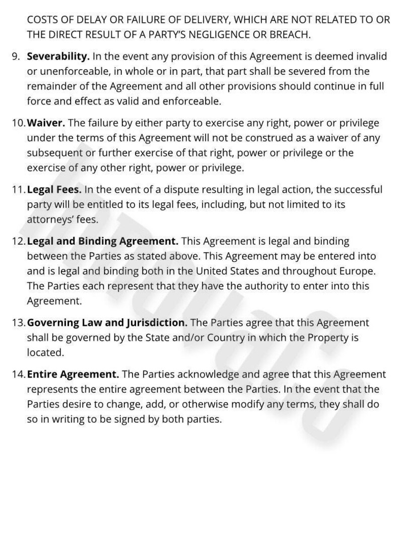 Property Management Agreement, Property Management Template, Property Management Contract, AirBnb, Property Management Residential, Word Doc image 3