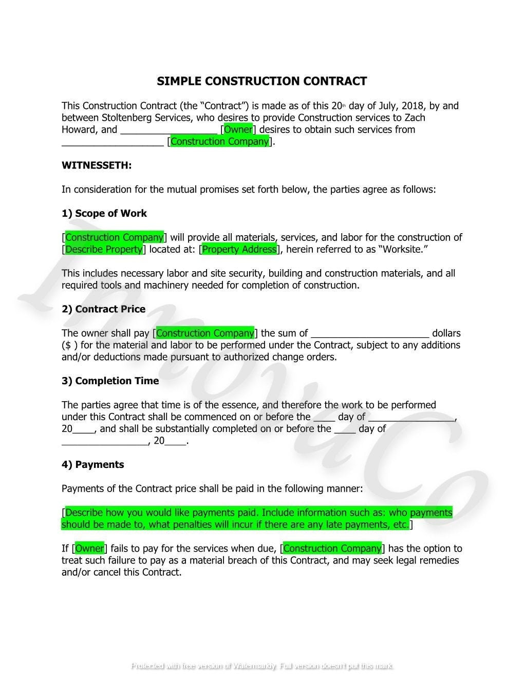 simple-construction-contract-template-construction-handyman-etsy-new